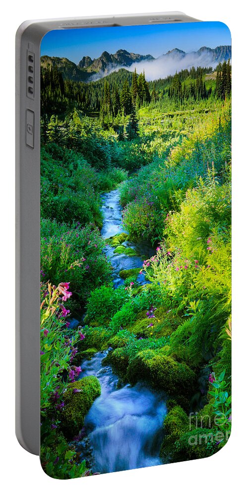 America Portable Battery Charger featuring the photograph Paradise Stream by Inge Johnsson