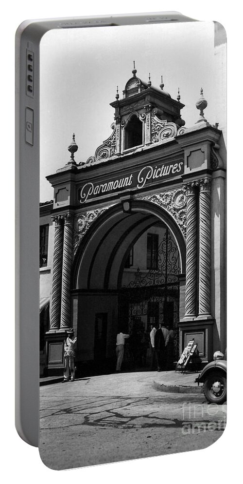 Paramount Studios Portable Battery Charger featuring the photograph Paramount Studios 1937 by Sad Hill - Bizarre Los Angeles Archive