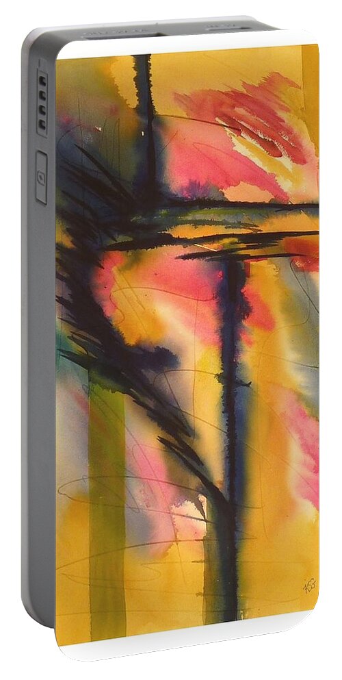 Ksg Portable Battery Charger featuring the painting Passion by Kim Shuckhart Gunns