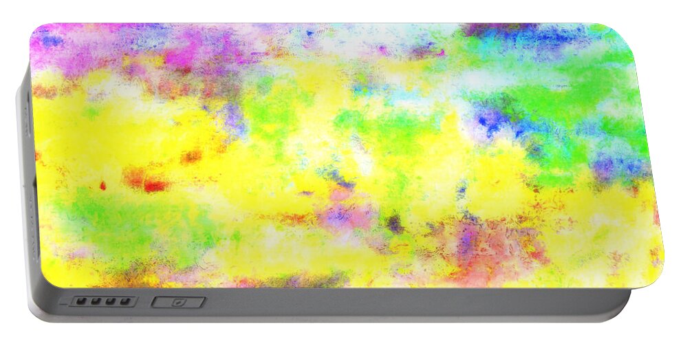 Pattern Portable Battery Charger featuring the digital art Pastel Abstract Patterns I by Debbie Portwood