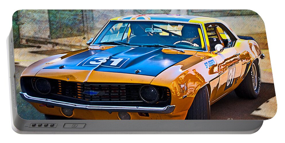 Chevrolet Portable Battery Charger featuring the photograph Paul Stubber Camaro by Stuart Row