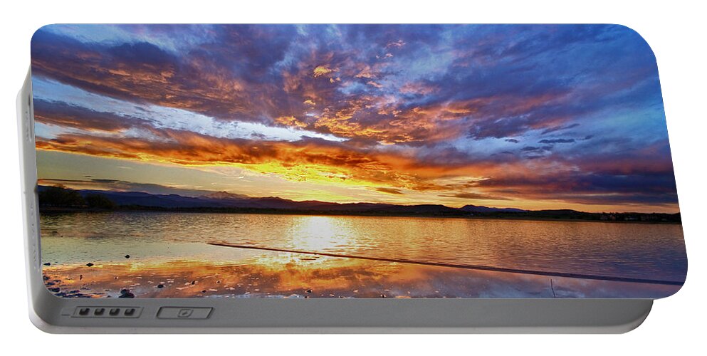 Gold Portable Battery Charger featuring the photograph Peaceful Reflections by James BO Insogna