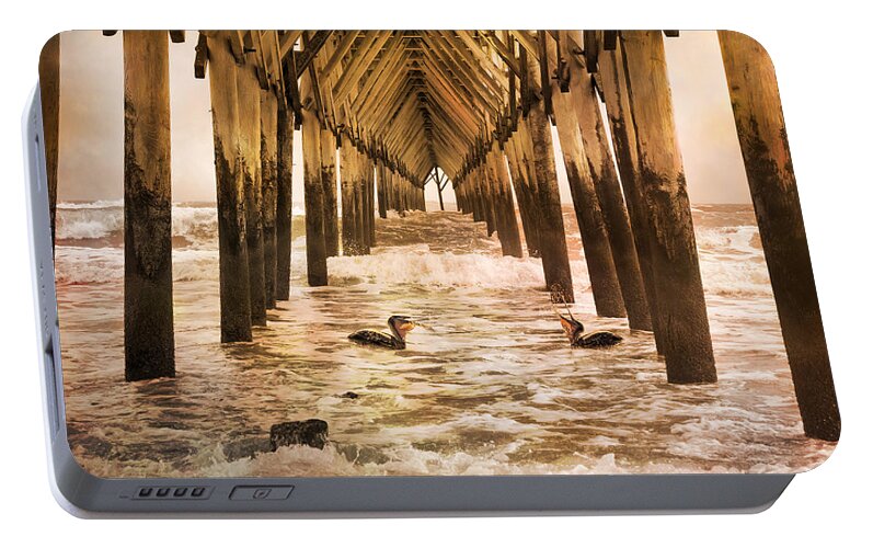 Topsail Portable Battery Charger featuring the photograph Pelican Paradise by Betsy Knapp