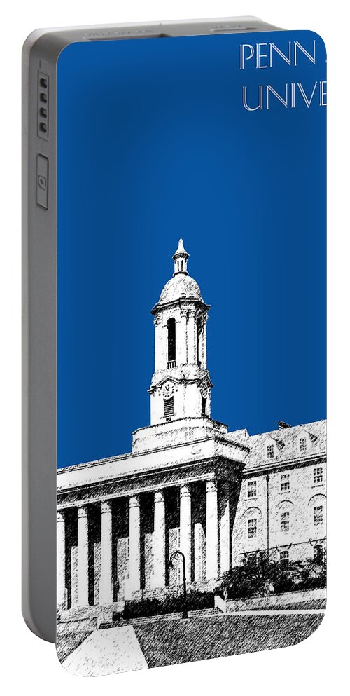 University Portable Battery Charger featuring the digital art Penn State University - Royal Blue by DB Artist