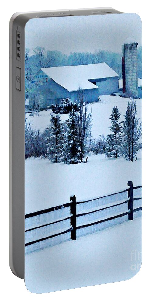 Winter Portable Battery Charger featuring the photograph Pennsylvania Winter by Sarah Loft