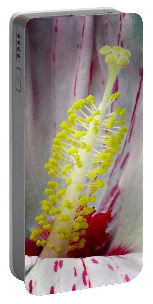 Hibiscus Portable Battery Charger featuring the photograph Peppermint Flame 03A by Pamela Critchlow