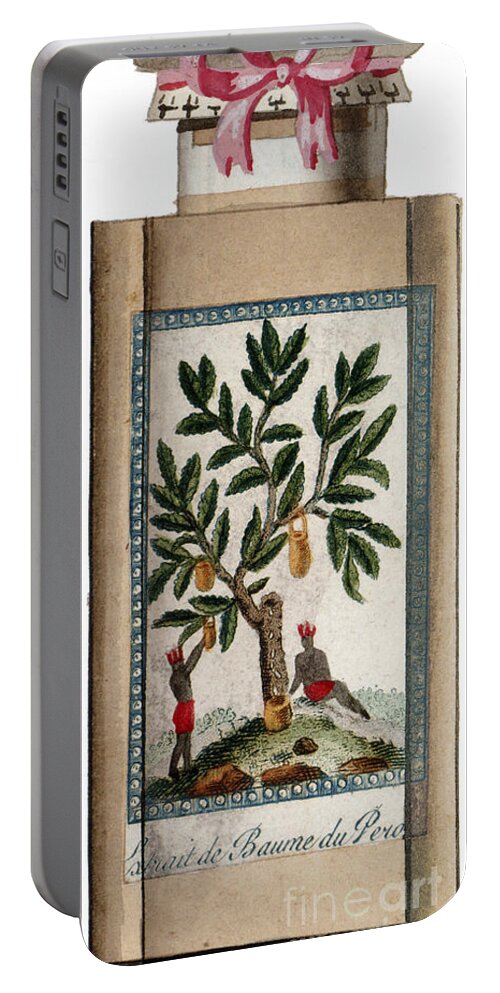 Science Portable Battery Charger featuring the photograph Peru Balsam Perfume Label 19th Century by Science Source