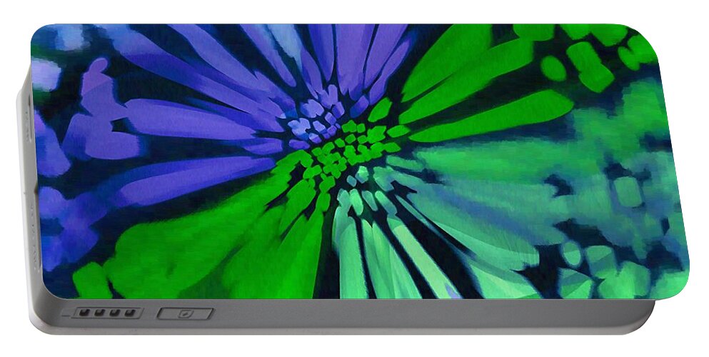 Petals Portable Battery Charger featuring the digital art Petals in the Wind by Alec Drake