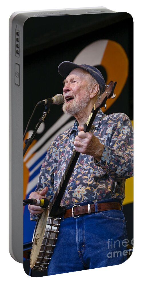 Craig Lovell Portable Battery Charger featuring the photograph Pete Seeger by Craig Lovell
