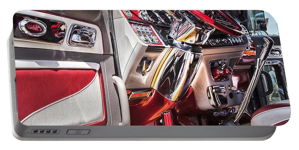 Peterbilt Portable Battery Charger featuring the photograph Peterbilt Interior by Theresa Tahara