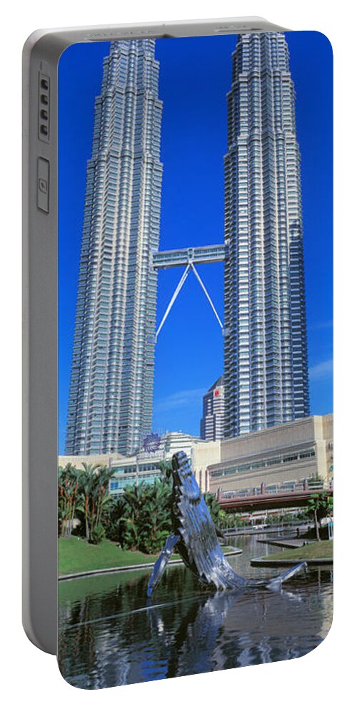 Photography Portable Battery Charger featuring the photograph Petronas Towers Kuala Lumpur Malaysia by Panoramic Images