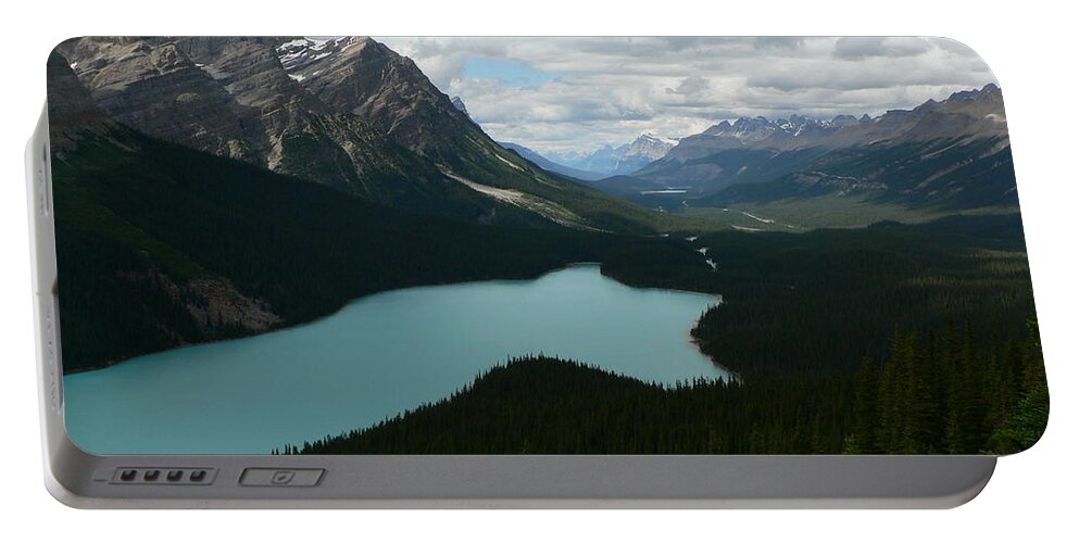 Peyote Portable Battery Charger featuring the photograph Peyote Lake in Banff Alberta by Laurel Best