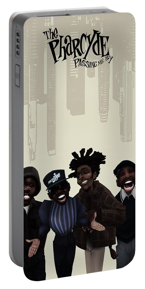 Pharcyde Portable Battery Charger featuring the digital art Pharcyde -passing me by 1 by Nelson dedos Garcia