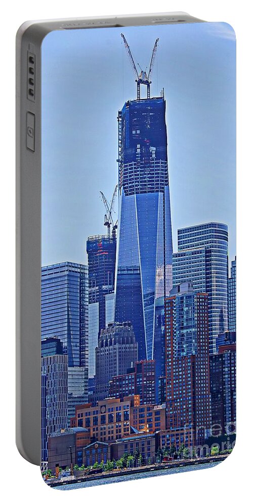 Freedom Tower Portable Battery Charger featuring the photograph Phoenix Rising by Lilliana Mendez