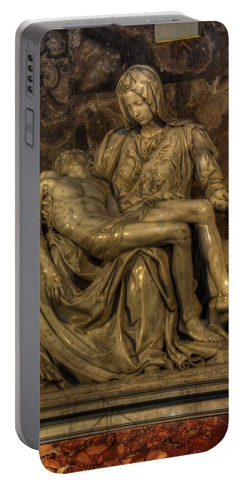 Saint Peters Portable Battery Charger featuring the photograph Pieta by Michael Kirk