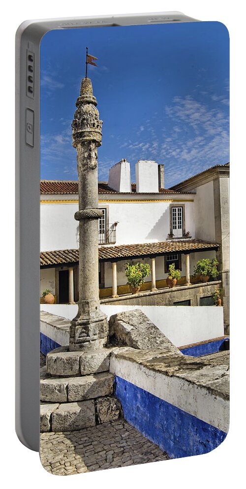 Pillory Portable Battery Charger featuring the photograph Pillory of Old World Europe by David Letts