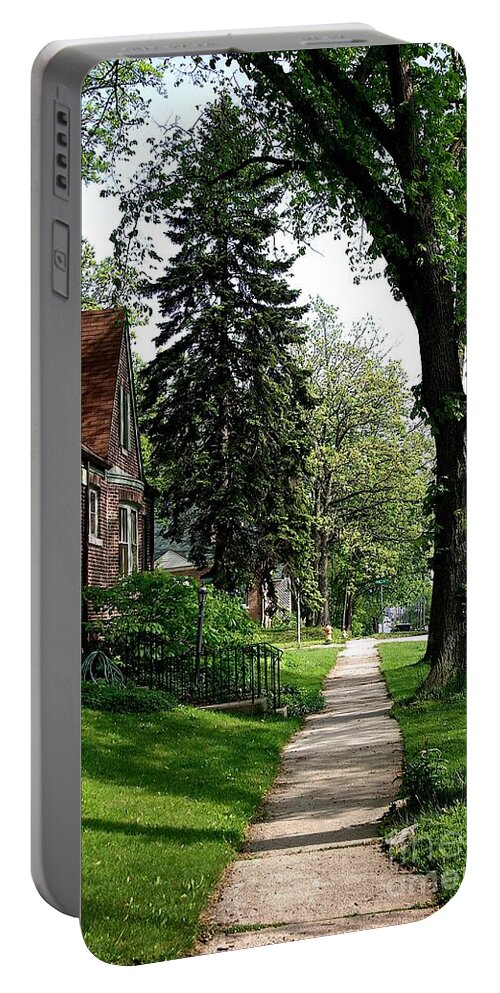 Road Portable Battery Charger featuring the photograph Pine Road by Frank J Casella