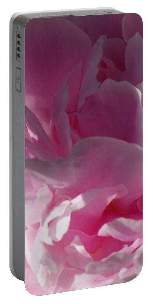 Pink Peonies Portable Battery Charger featuring the photograph Pink Peonies by HEVi FineArt