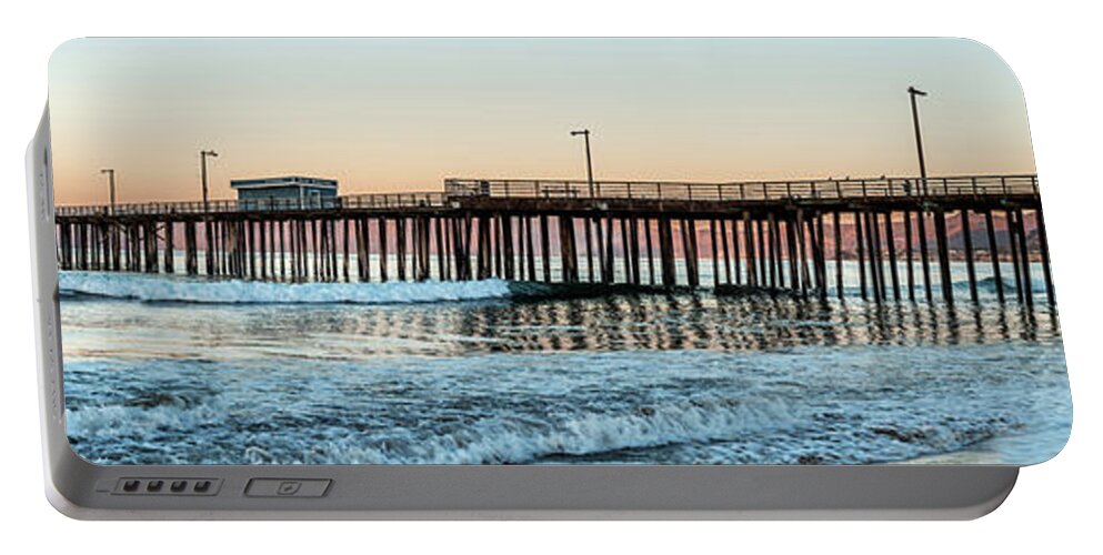 Photography Portable Battery Charger featuring the photograph Pismo Beach Pier At Sunrise, San Luis by Panoramic Images