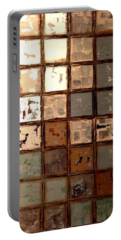 Plastered Portable Battery Charger featuring the digital art Plastered Wall by Linda Bailey