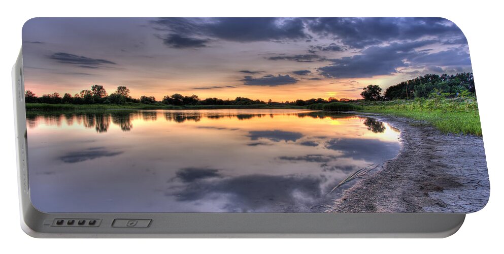 Hdr Portable Battery Charger featuring the photograph Pond Life by Scott Wood