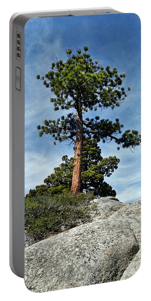 Beauty In Nature Portable Battery Charger featuring the photograph Ponderosa Pine and Granite Boulders by Jeff Goulden