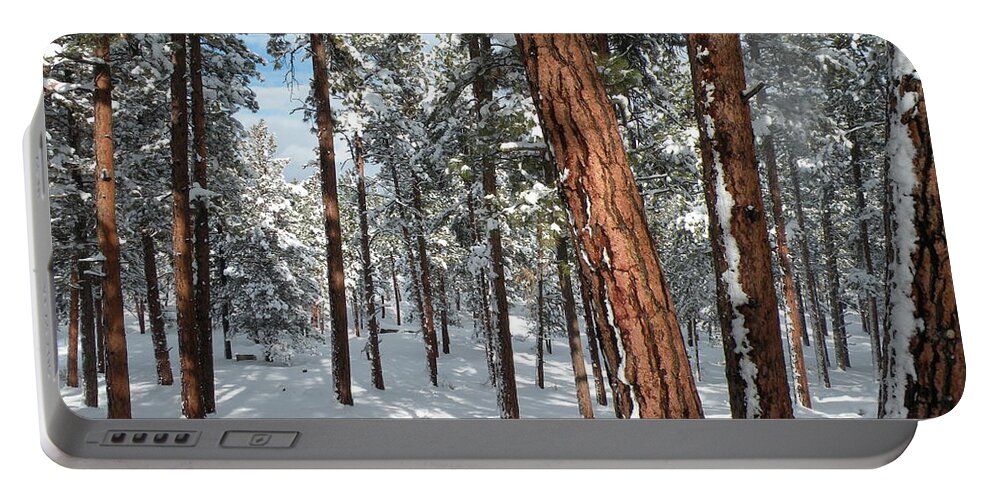 Ponderosa Portable Battery Charger featuring the photograph Ponderosa Winter by Jennifer Lake