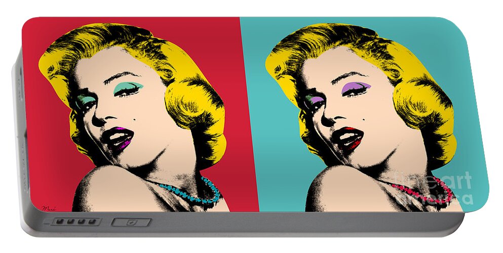 Pop Art Portable Battery Charger featuring the painting Pop Art Collage by Mark Ashkenazi