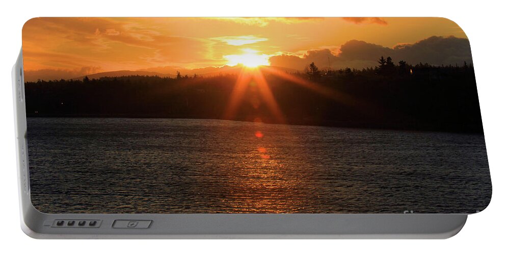 Port Angles Portable Battery Charger featuring the photograph Port Angeles Sunrise by Adam Jewell