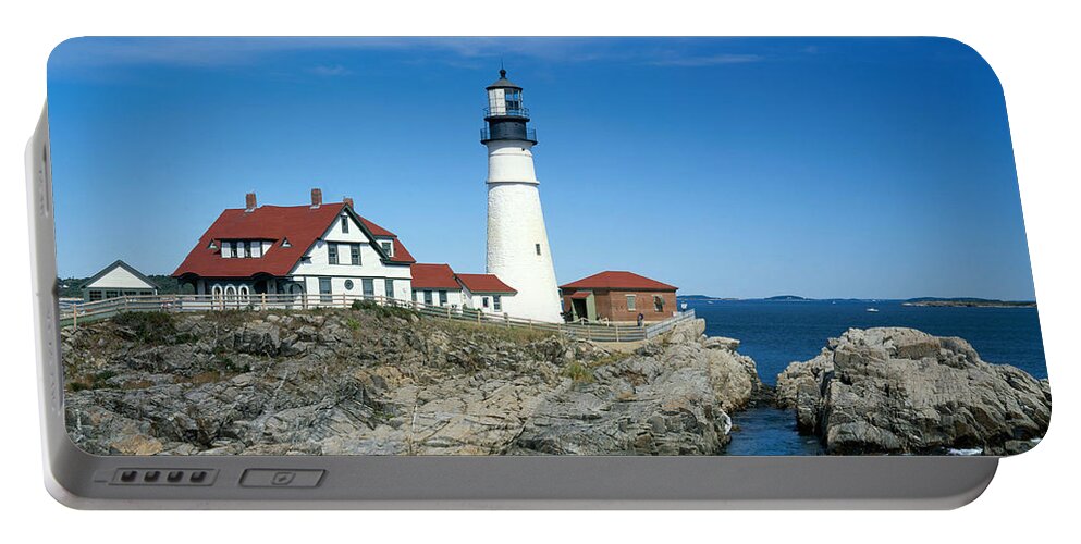 Lighthouse Portable Battery Charger featuring the photograph Portland Headlight by Rafael Macia
