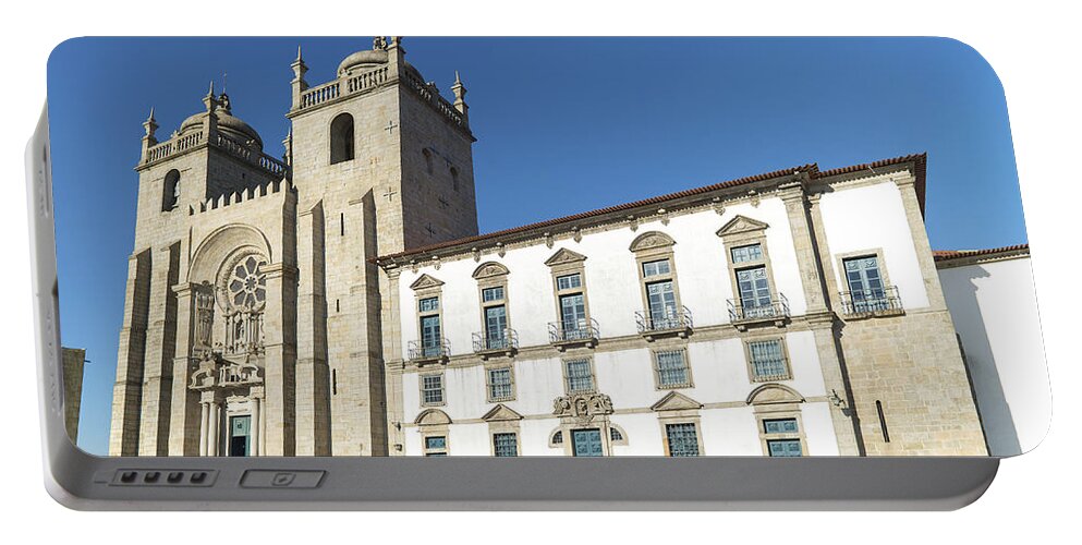 Architecture Portable Battery Charger featuring the photograph Porto Cathedral Portugal by JM Travel Photography