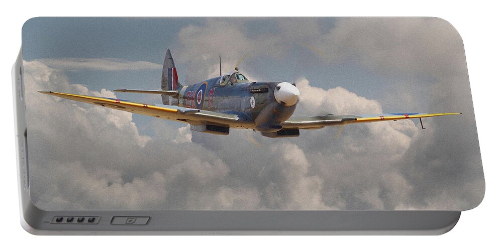 Aircraft Portable Battery Charger featuring the digital art Portrait of an Icon by Pat Speirs