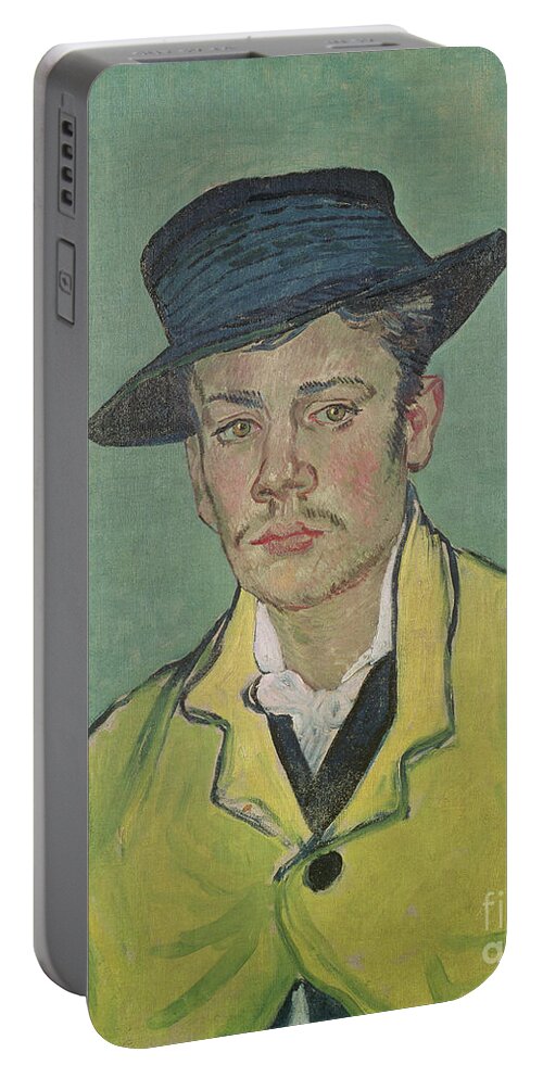 Hat Portable Battery Charger featuring the painting Portrait of Armand Roulin by Van Gogh by Vincent Van Gogh