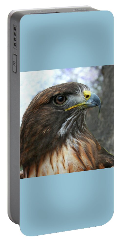 Bird Portable Battery Charger featuring the photograph Portrait Of Red-Shouldered Hawk by Ben and Raisa Gertsberg