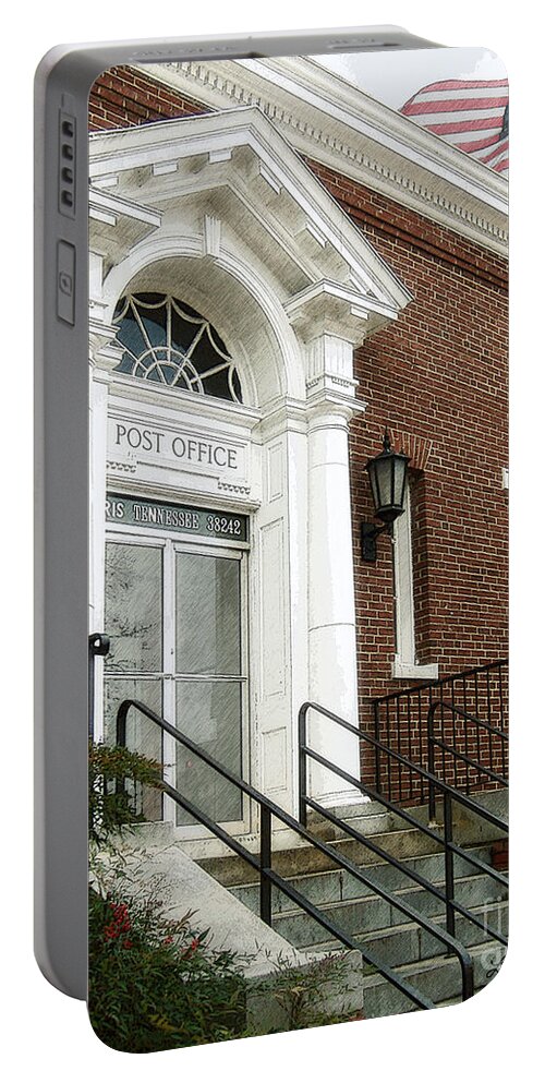 Windows On The Square Portable Battery Charger featuring the photograph Post Office 38242 by Lee Owenby