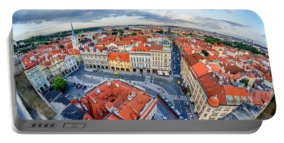 Prague Portable Battery Charger featuring the photograph Prague from Above by Pablo Lopez