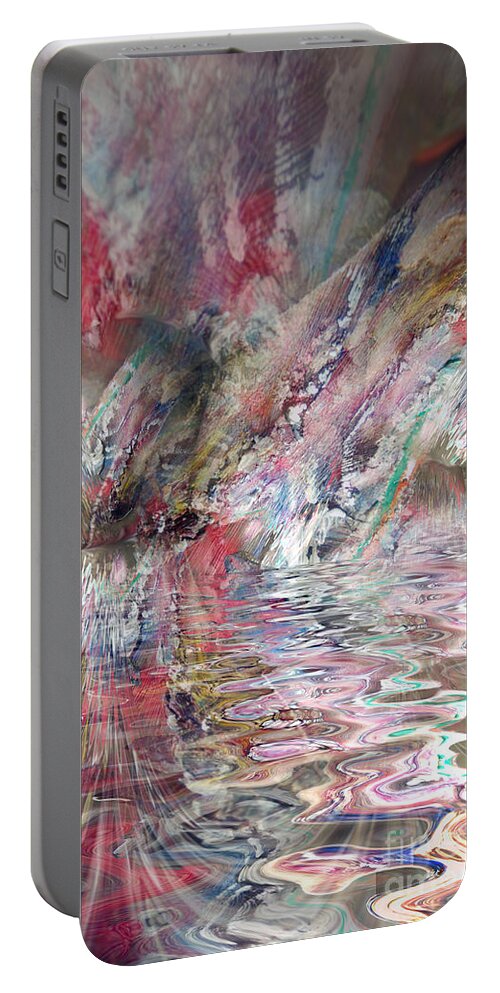 Hotel Art Portable Battery Charger featuring the digital art Prayers In The Cave by Margie Chapman