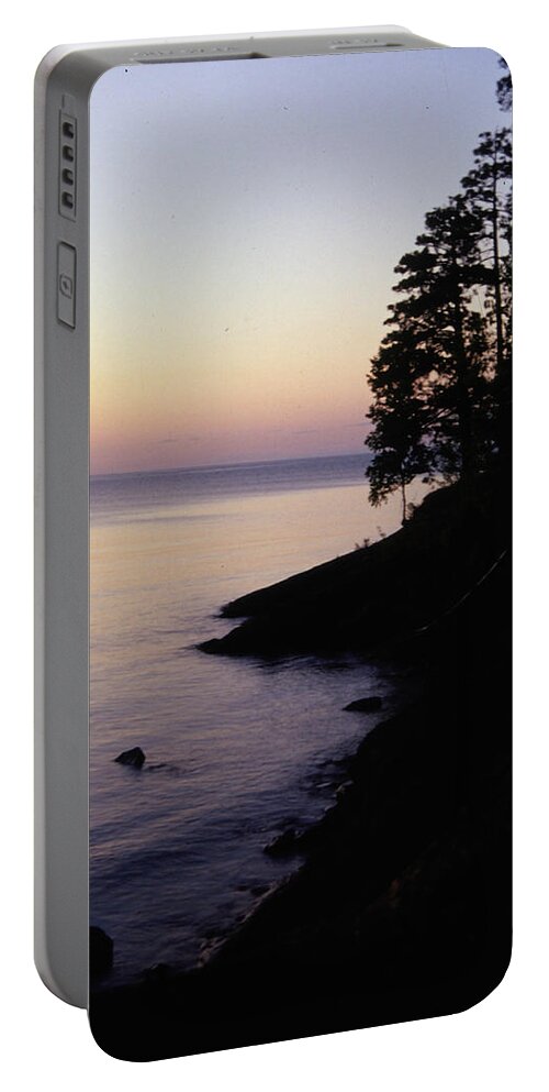 Marquette Portable Battery Charger featuring the photograph Presque Isle in Pastels by Kim Ruley