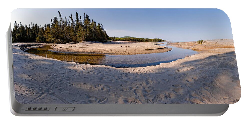 Lake Superior Portable Battery Charger featuring the photograph Prisoners Cove  by Doug Gibbons