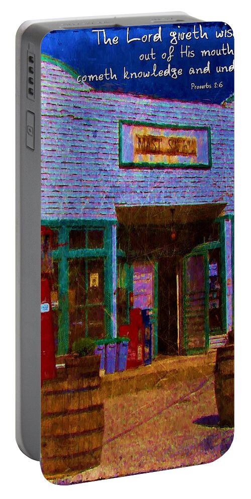 Jesus Portable Battery Charger featuring the digital art Proverbs 2 6 by Michelle Greene Wheeler