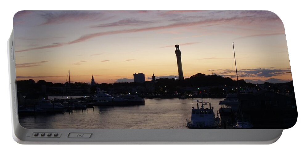 Provincetown Portable Battery Charger featuring the photograph Provincetown Sunset by Robert Nickologianis