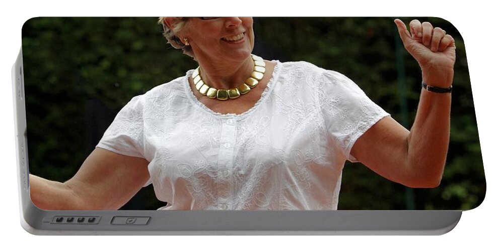 Prue Portable Battery Charger featuring the photograph Prue Leith by Ron Harpham
