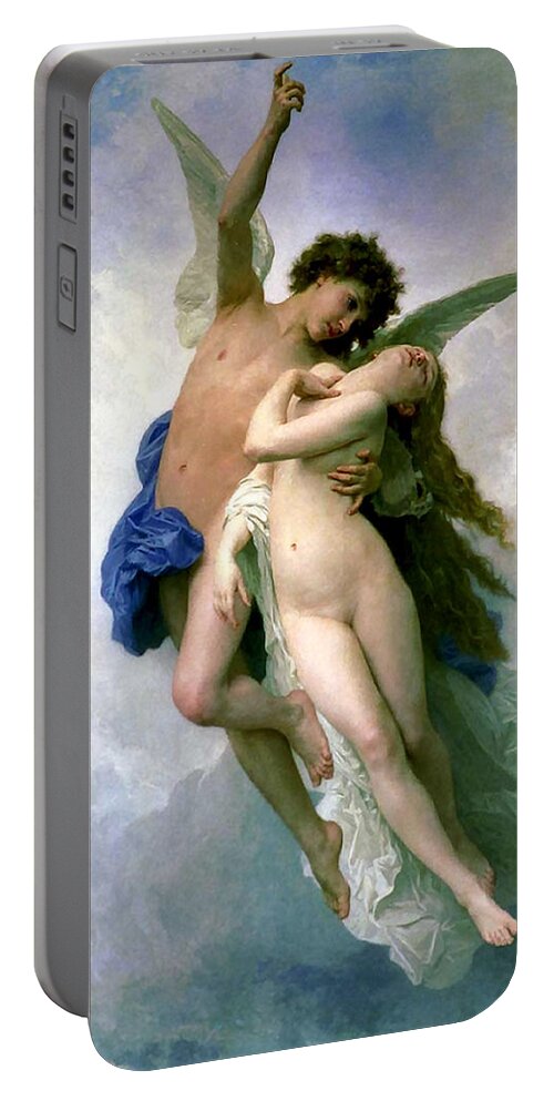William Adolphe Bourguereau Portable Battery Charger featuring the painting Psyche et LAmour by William Adolphe Bouguereau