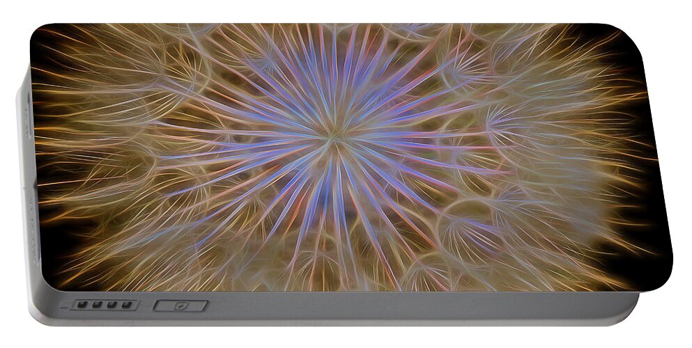 Dandelion Portable Battery Charger featuring the photograph Psychedelic Dandelion Art by James BO Insogna