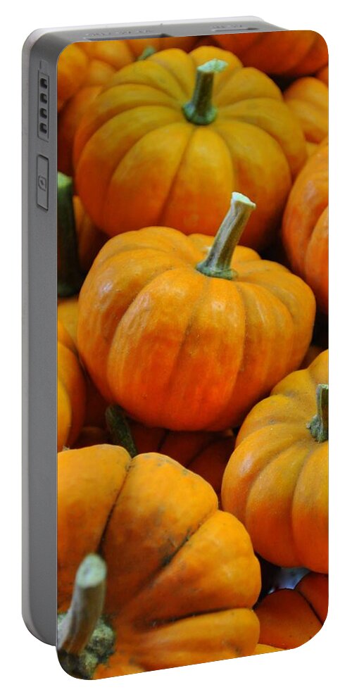 Pumpkins Portable Battery Charger featuring the photograph Pumpkins by Jeff Cook