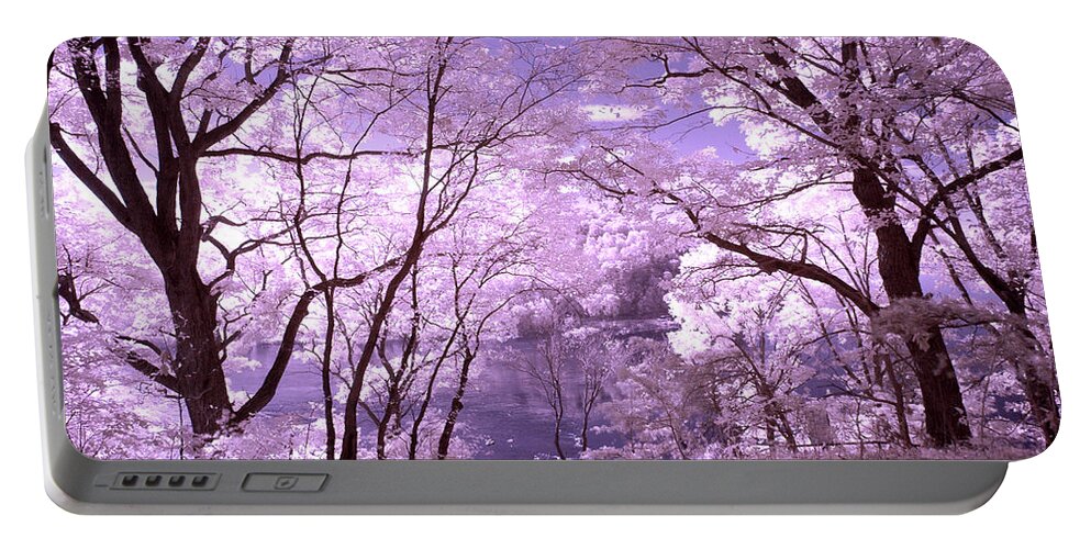 Infrared Portable Battery Charger featuring the photograph Purple Forest by Paul W Faust - Impressions of Light