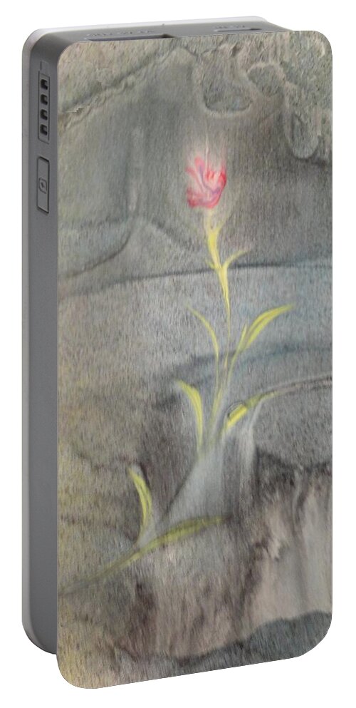 Quake Portable Battery Charger featuring the painting Quake by Mike Breau