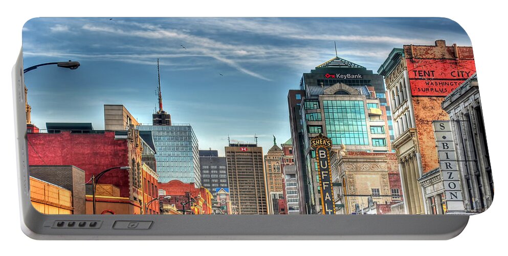 Queen City Portable Battery Charger featuring the photograph Queen City Downtown by Michael Frank Jr