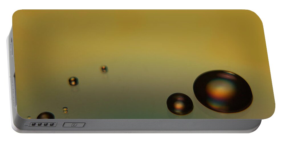 Water Drops Portable Battery Charger featuring the photograph Rainbow Drops by Stephanie Hollingsworth