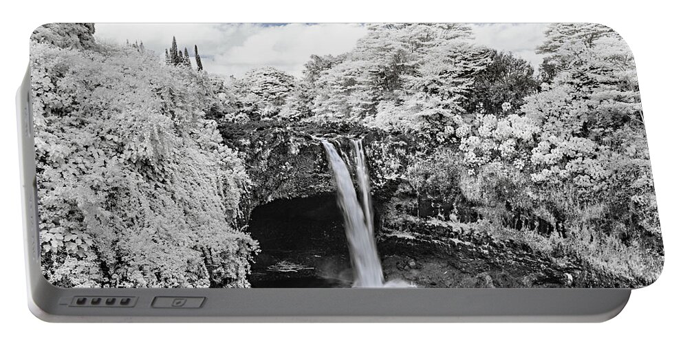 720 Nm Portable Battery Charger featuring the photograph Rainbow Falls in Infrared 2 by Jason Chu